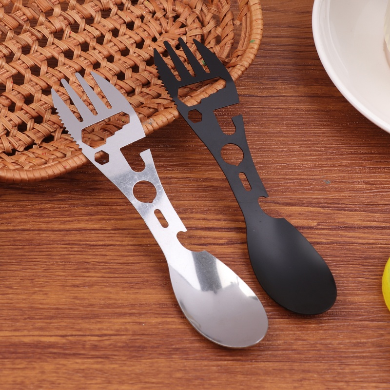 1/5Pcs 10 In 1 Camping Utensil - Bamboo Cutlery Travel recensione e prezzo