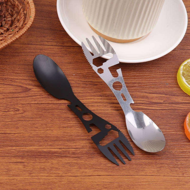 1/5Pcs 10 In 1 Camping Utensil - Bamboo Cutlery Travel recensione e prezzo