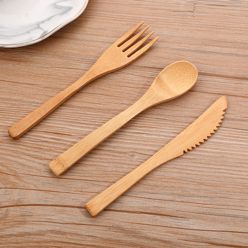 3pcs/set Bamboo Cutlery Set wi - Bamboo Cutlery Travel recensione e prezzo