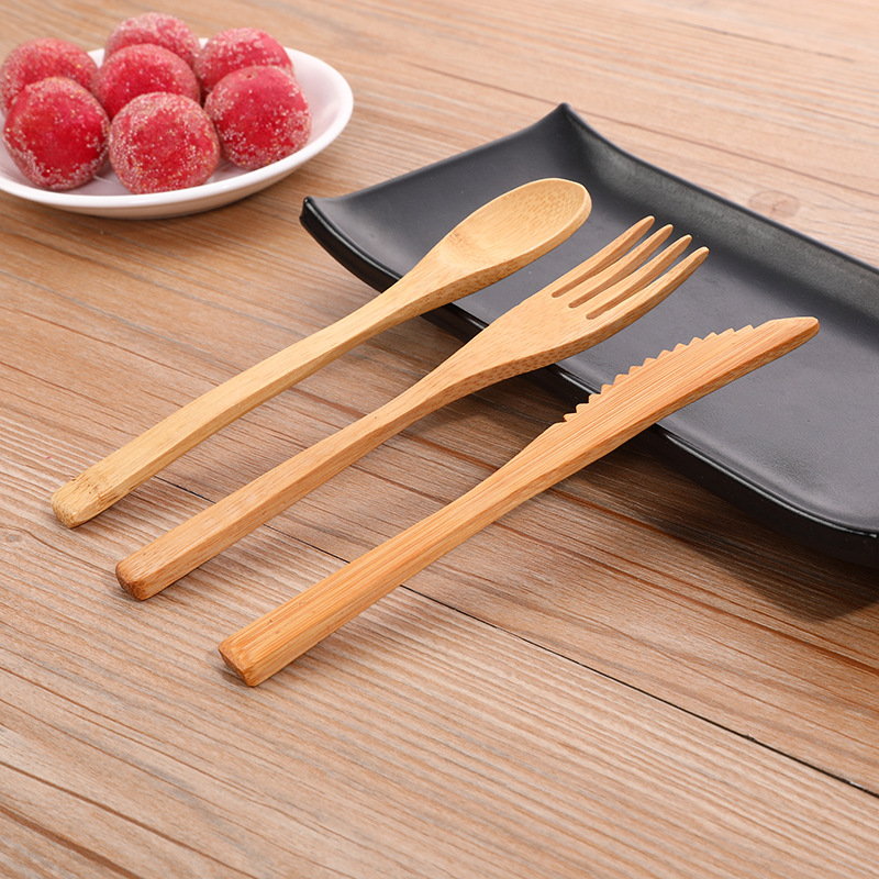3pcs/set Bamboo Cutlery Set wi - Bamboo Cutlery Travel recensione e prezzo