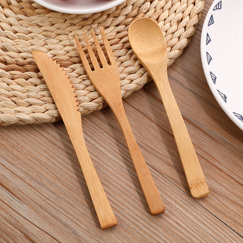 3pcs/set Bamboo Cutlery Set wi - Bamboo Cutlery Travel recensione e prezzo