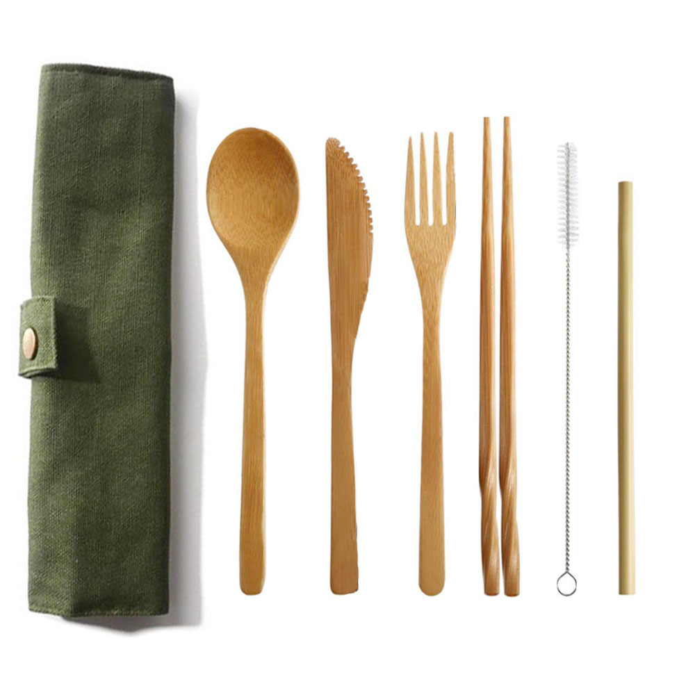 Reusable Bamboo Cutlery Set Ba - Bamboo Cutlery Travel recensione e prezzo