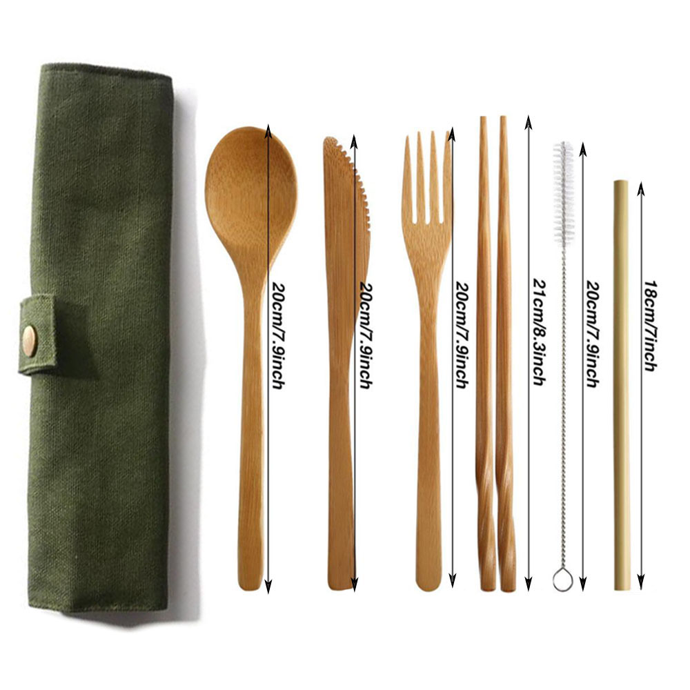 Reusable Bamboo Cutlery Set Ba - Bamboo Cutlery Travel recensione e prezzo