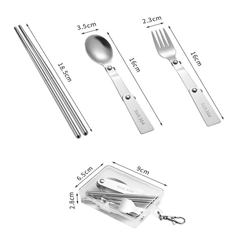 1Pc/3Pcs Portable Outdoor Cutl - Bamboo Cutlery Travel recensione e prezzo