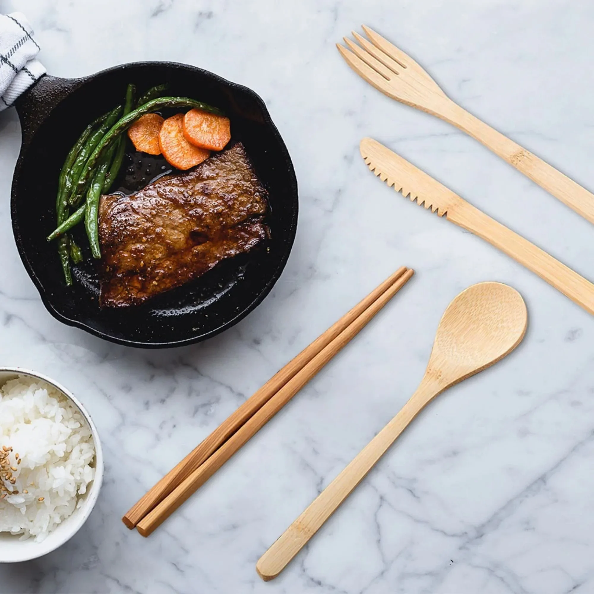 Bamboo Travel Cutlery Set Fork - Bamboo Cutlery Travel recensione e prezzo