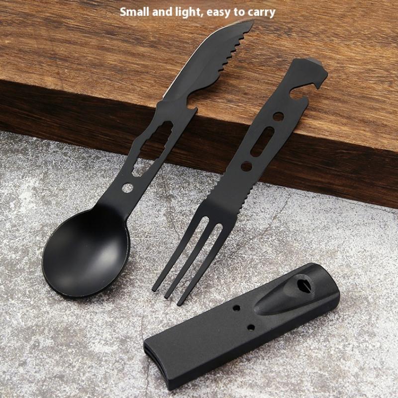 Stainless Steel Camping Tablew - Bamboo Cutlery Travel recensione e prezzo