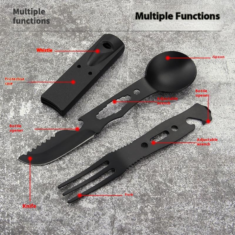 Stainless Steel Camping Tablew - Bamboo Cutlery Travel recensione e prezzo