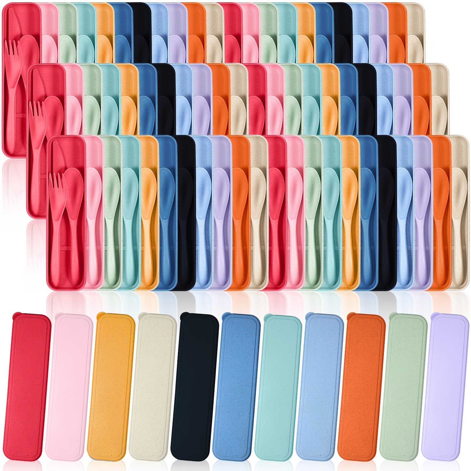 77 Sets Reusable Travel Utensi - Bamboo Cutlery Travel recensione e prezzo